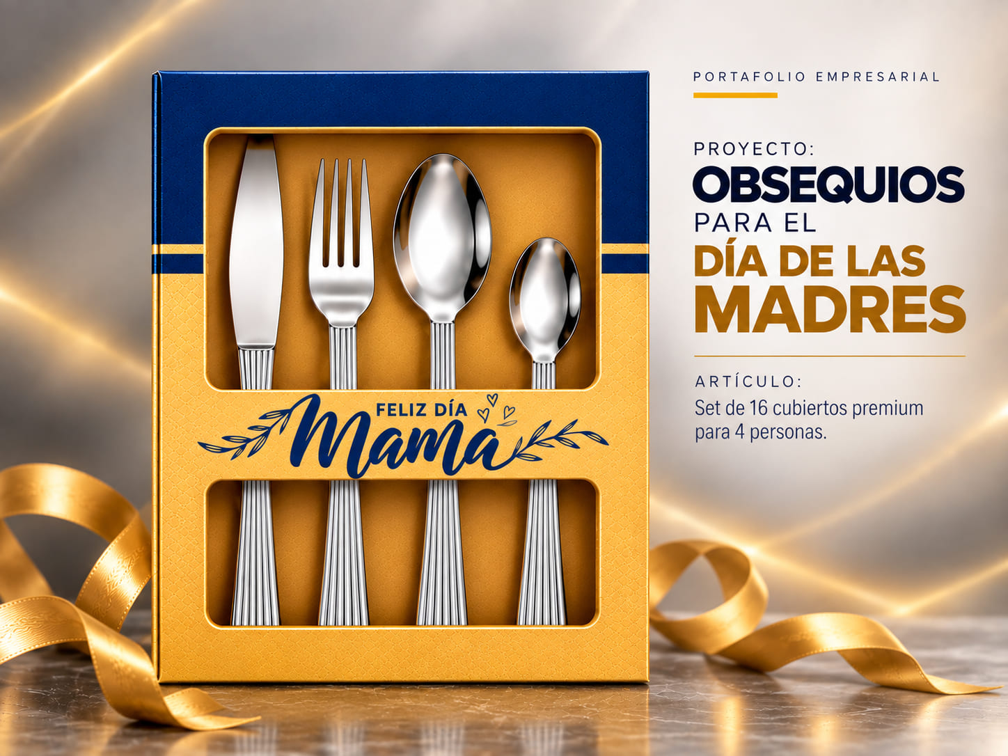 Set de cubiertos para Caja Popular San Rafael